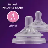 Philips Avent 2er-Pack Natural Response Sauger, Silikon, Stufe 4, ab 3M – Bild 4