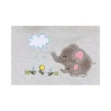 Fillikid 2-tlg. Badeset Kapuzenbadetuch 100x100 cm & Waschlappen grau – Bild 5