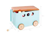 Pinolino Spielzeugkiste mit Rollen „Jim”, mint – Bild 1