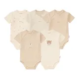 Bornino Lieblinge 5er-Pack Wickelbodys kurzarm Ringel Bär – Bild 3