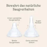 Lansinoh 2er-Pack Babyflaschen NaturalWave Sauger, Weithals, 160 ml – Bild 1