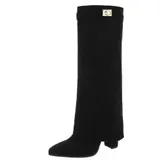 Damen Stiefel mit Reißverschluss und Reißverschluss Ital-Design 9088 in Schwarz – Bild 1