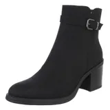 Damen Stiefeletten mit Reißverschluss Ital-Design 1625 in Schwarz – Bild 1