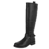Damen Stiefel mit Reißverschluss Ital-Design 3325 in Schwarz – Bild 1
