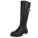 Damen Stiefel mit Reißverschluss und Reißverschluss Ital-Design 9292 in Schwarz – Bild 1