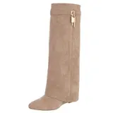 Damen Stiefel mit Reißverschluss Ital-Design 8270 in Hellbraun – Bild 1