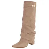 Damen Stiefel mit Reißverschluss Ital-Design 4699 in Hellbraun – Bild 1