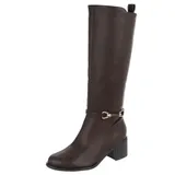 Used Look Damen Stiefel mit Reißverschluss Ital-Design 2707 in Braun – Bild 1
