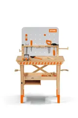 STIHL Kinderwerkbank Holz mit Holzspielzeug – Bild 1