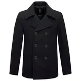 Brandit Herren Pea Coat Marine Kurzmantel Wintermantel Caban Jacke Wolle S-7XL – Bild 1