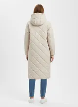 Sublevel Damen Stepp Mantel lang geschnitten Winterjacke warm Jacke elegant – Bild 3