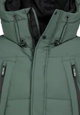 SUBLEVEL Parka Herren lang Mantel Winterjacke Jacke Warm Modern mit Kapuze – Bild 5